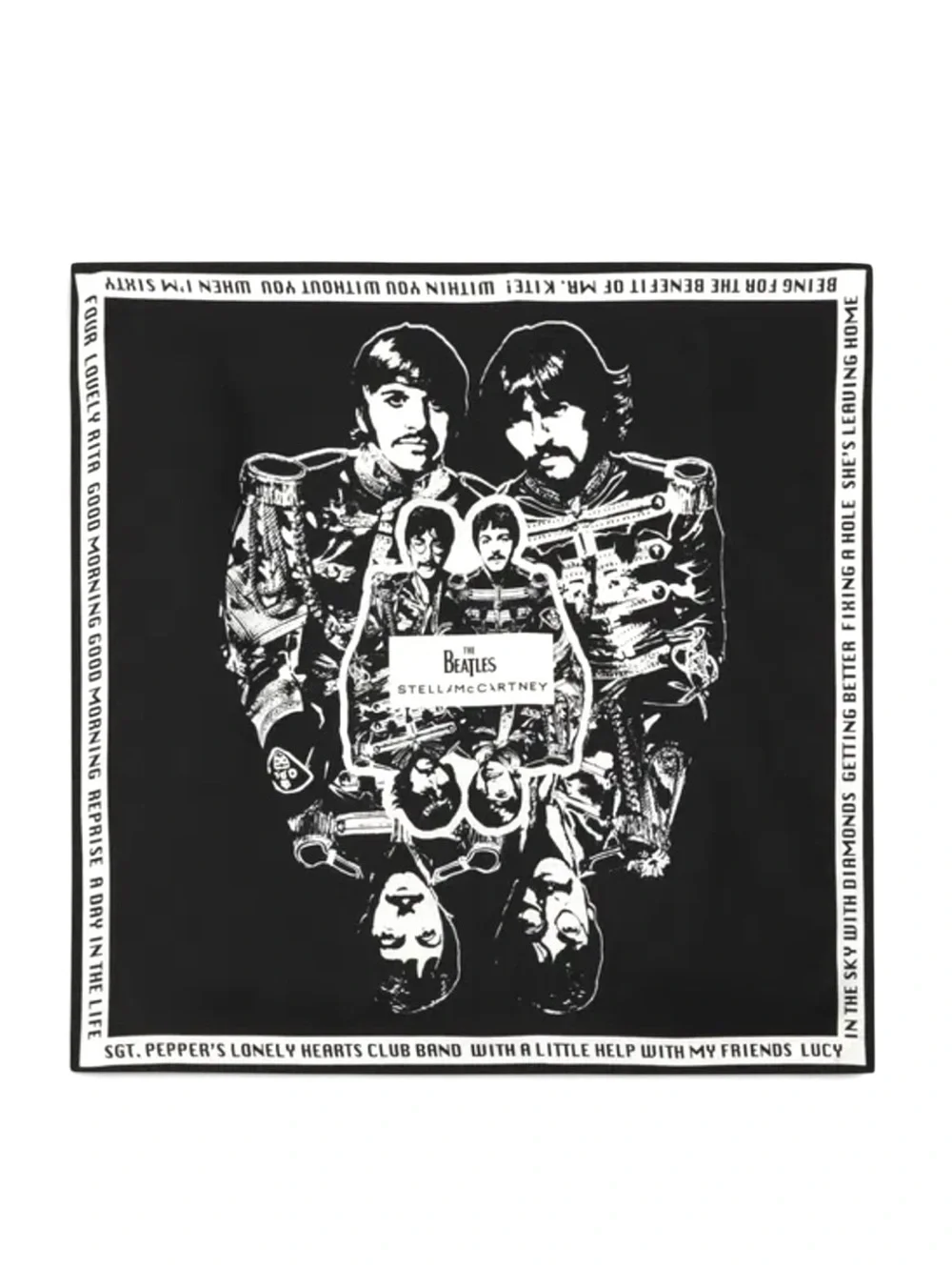 The Beatles X Stella McCartney NWT Silk Printed Scarf